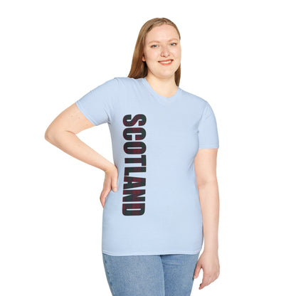 Scotland Lettering Lindsay Tartan Softstyle T-Shirt, Unisex Tee, Various Colours