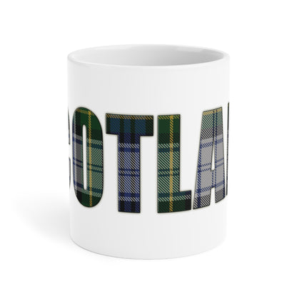 Scotland Tartan Mug - Gordon Dress Tartan, Various Sizes