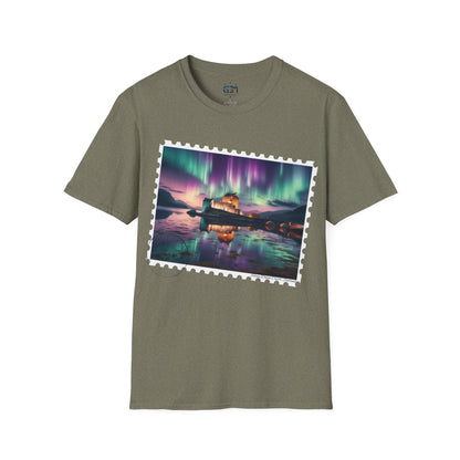 Postcard Eilean Donan Castle Art Softstyle T-Shirt, Unisex Tee, Scotland Shirt, Various Colours