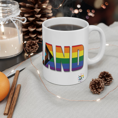 Scotland Lettering Pride Progress Mug, White