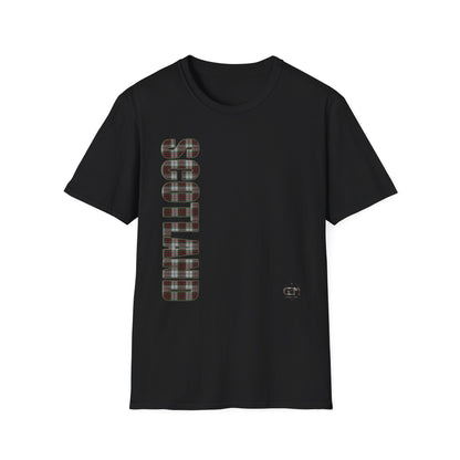 Tartan Scotland Lettering Softstyle Unisex T-Shirt, Fraser Tartan Tee