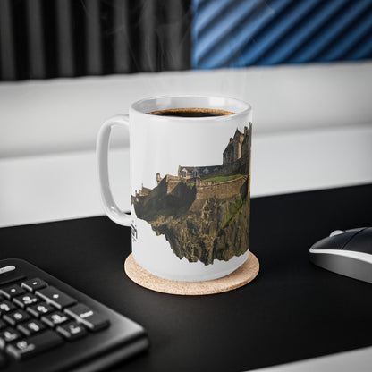 Edinburgh Castle on the Rock Photo Mug, White