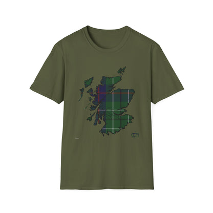 Tartan Ecosse Carte Softstyle T-Shirt Unisexe - Duncan Tartan Tee 