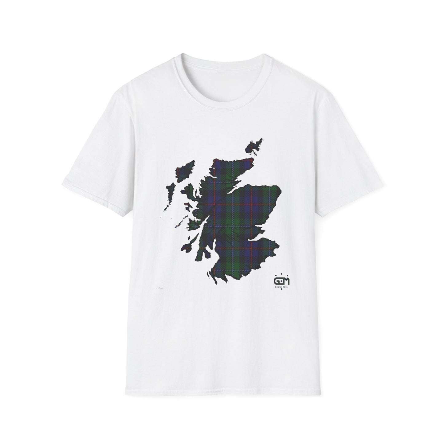 Tartan Ecosse Carte Softstyle T-Shirt Unisexe - Argyle Tartan Tee 