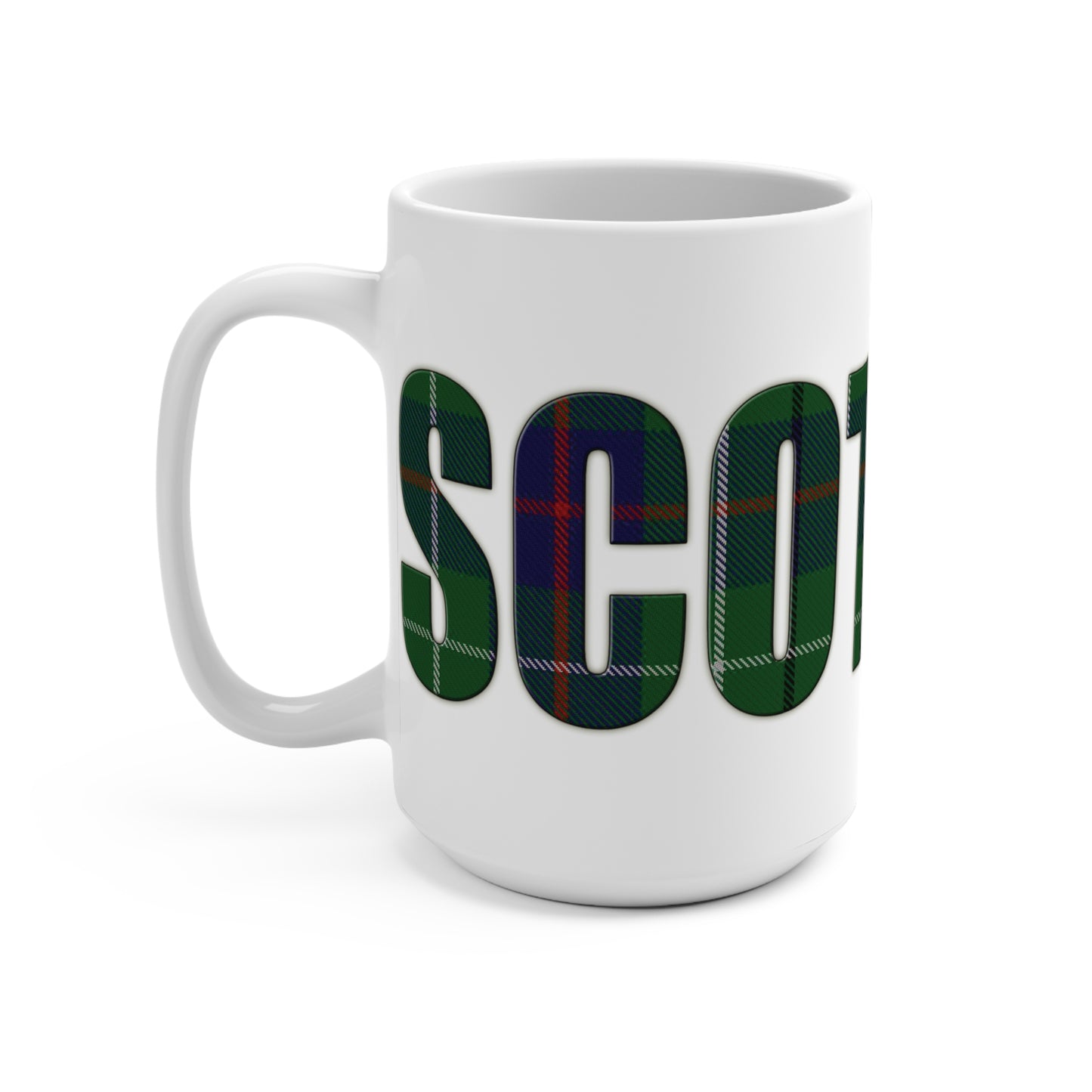 Scotland Lettering Tartan Mug 15oz, Duncan Tartan