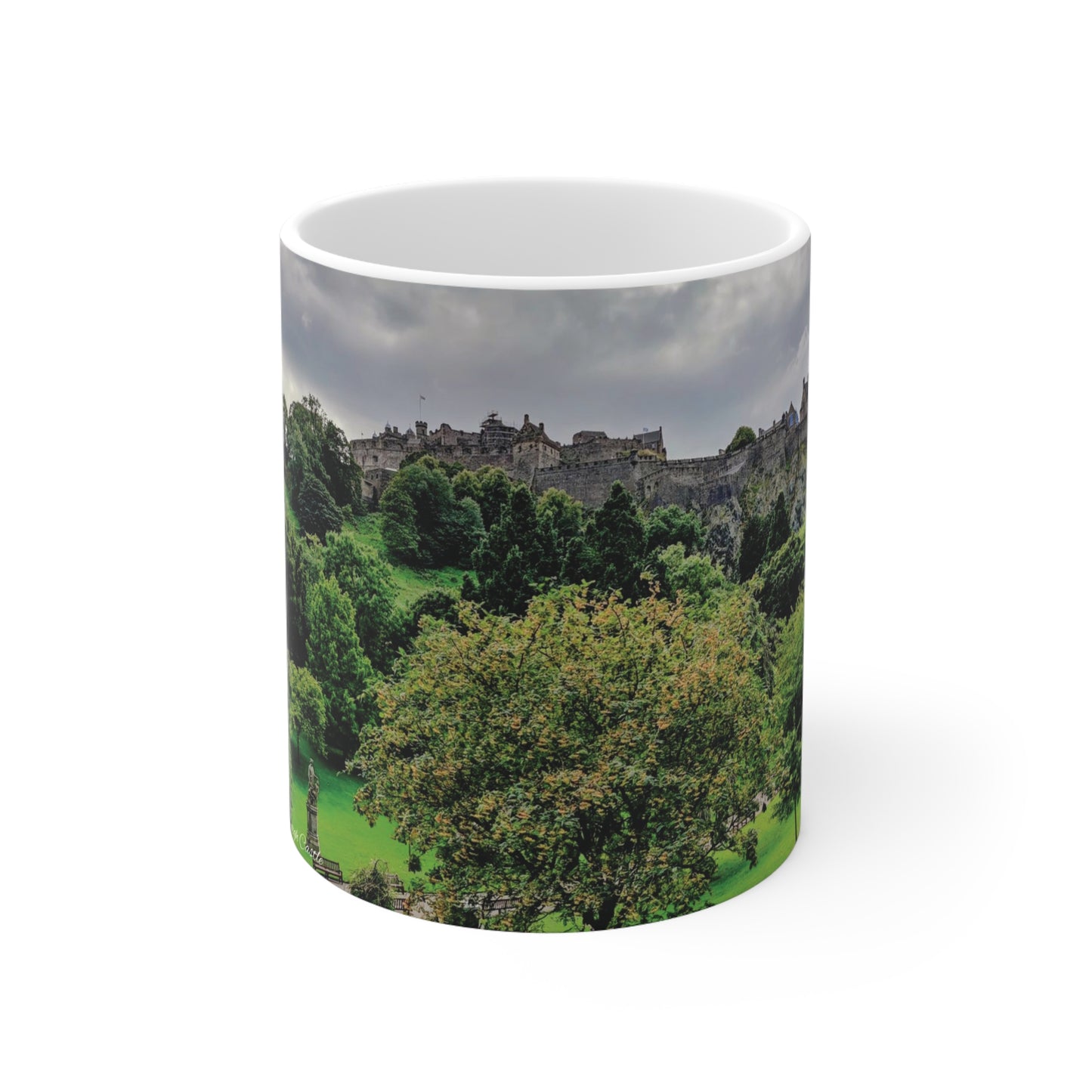 Princes Street Gardens & Edinburgh Castle Photo Mug, Coffee Cup, Tea Cup, Scotland, White