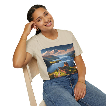 Urquhart Castle - Loch Ness Softstyle T-Shirt, Unisex Tee, Scottish Landmarks, Various Colours