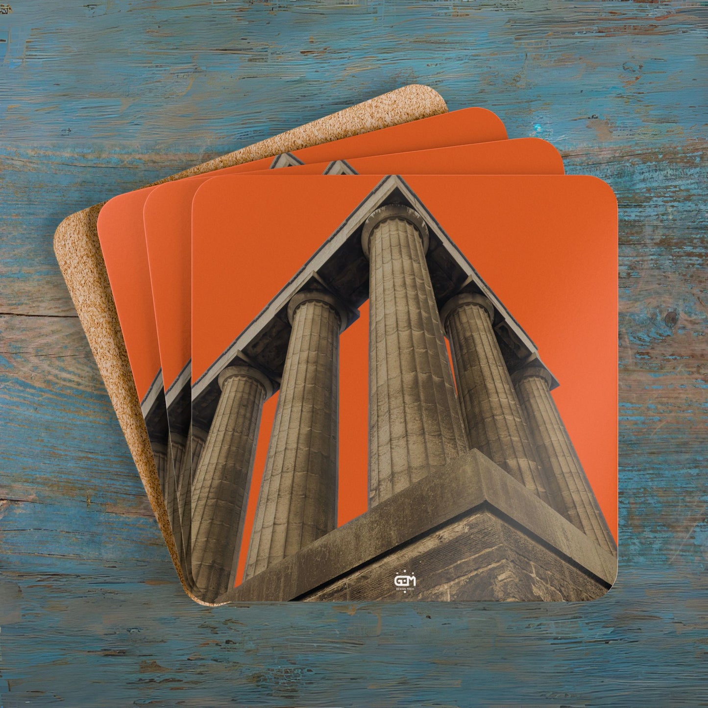 Scotland Up Close Cork Coaster Set - Photo Silhouettes