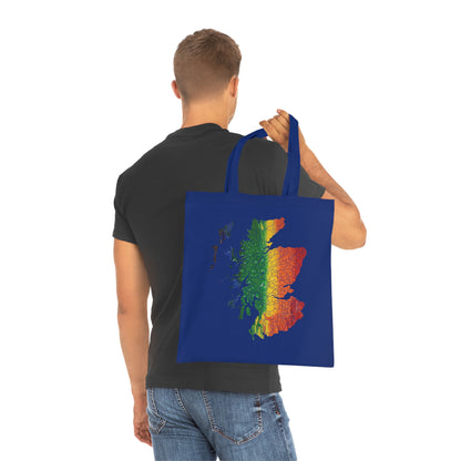 Scotland Pride Rain Clan Map Cotton Tote Bag