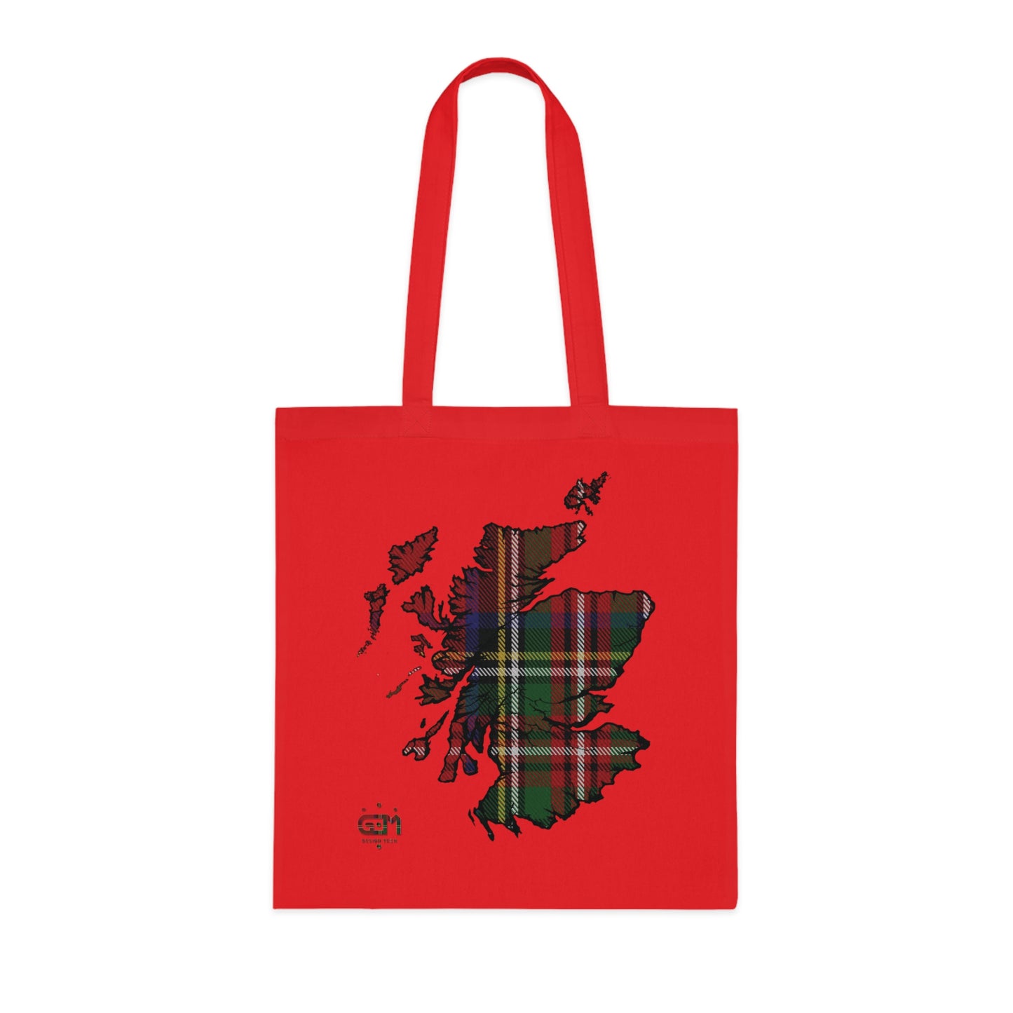 Reversible Scotland Tartan Map Cotton Tote Bag - Stewart Royal Tartan