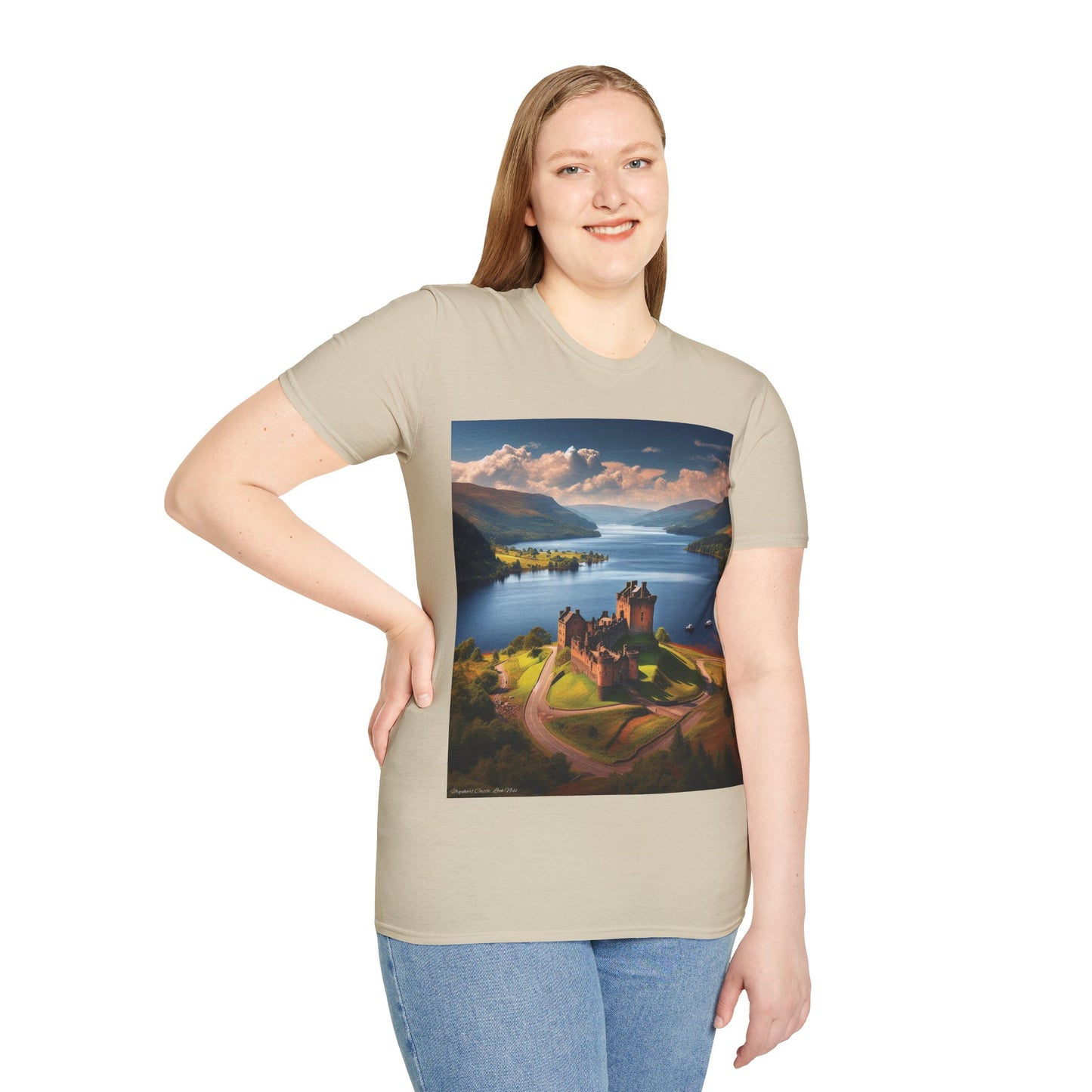 Urquhart Castle - Loch Ness Softstyle T-Shirt, Unisex Tee, Scottish Landmarks, Various Colours