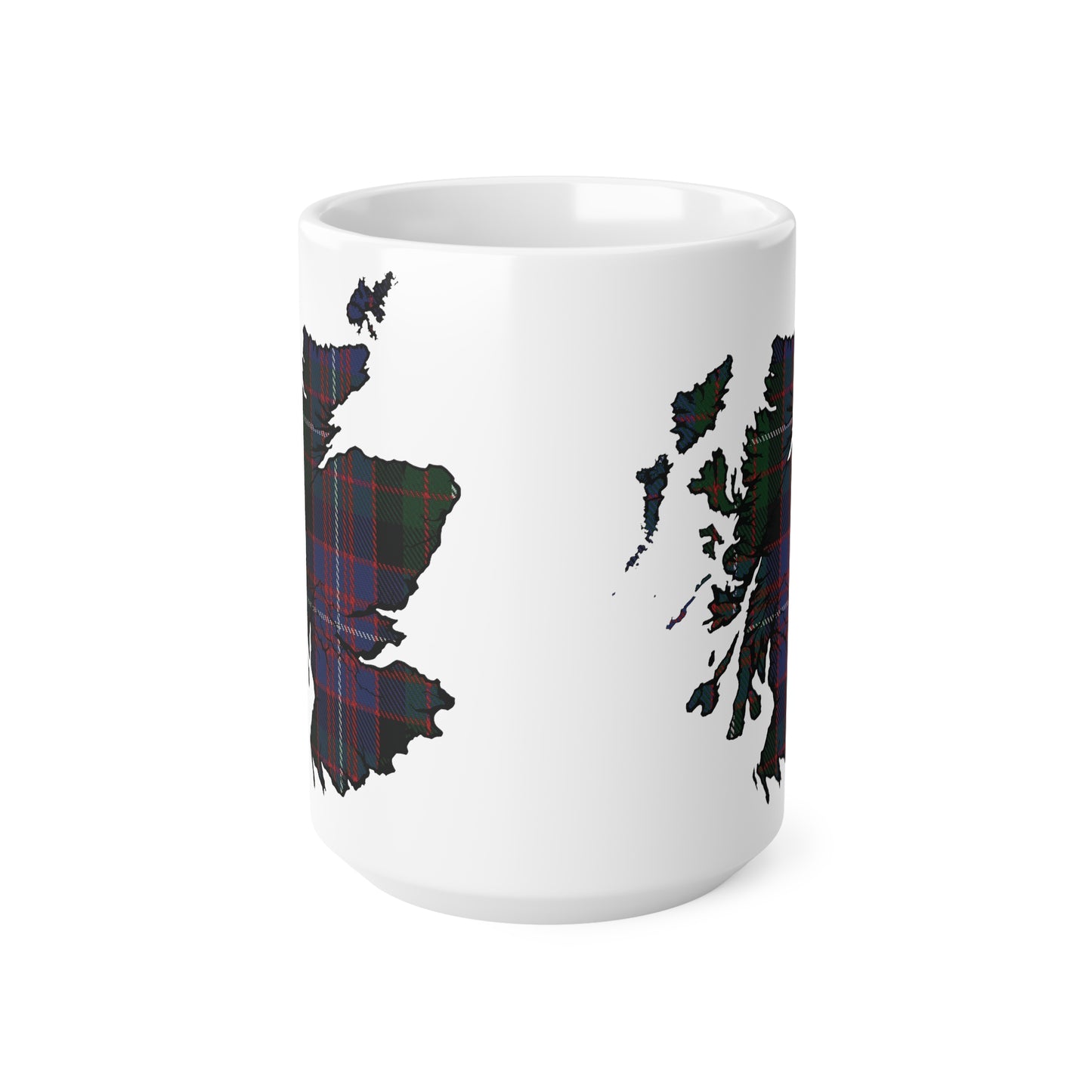 Rankin Tartan Scotland Map Mug, Coffee Cup, Tea Cup, Scotland, White