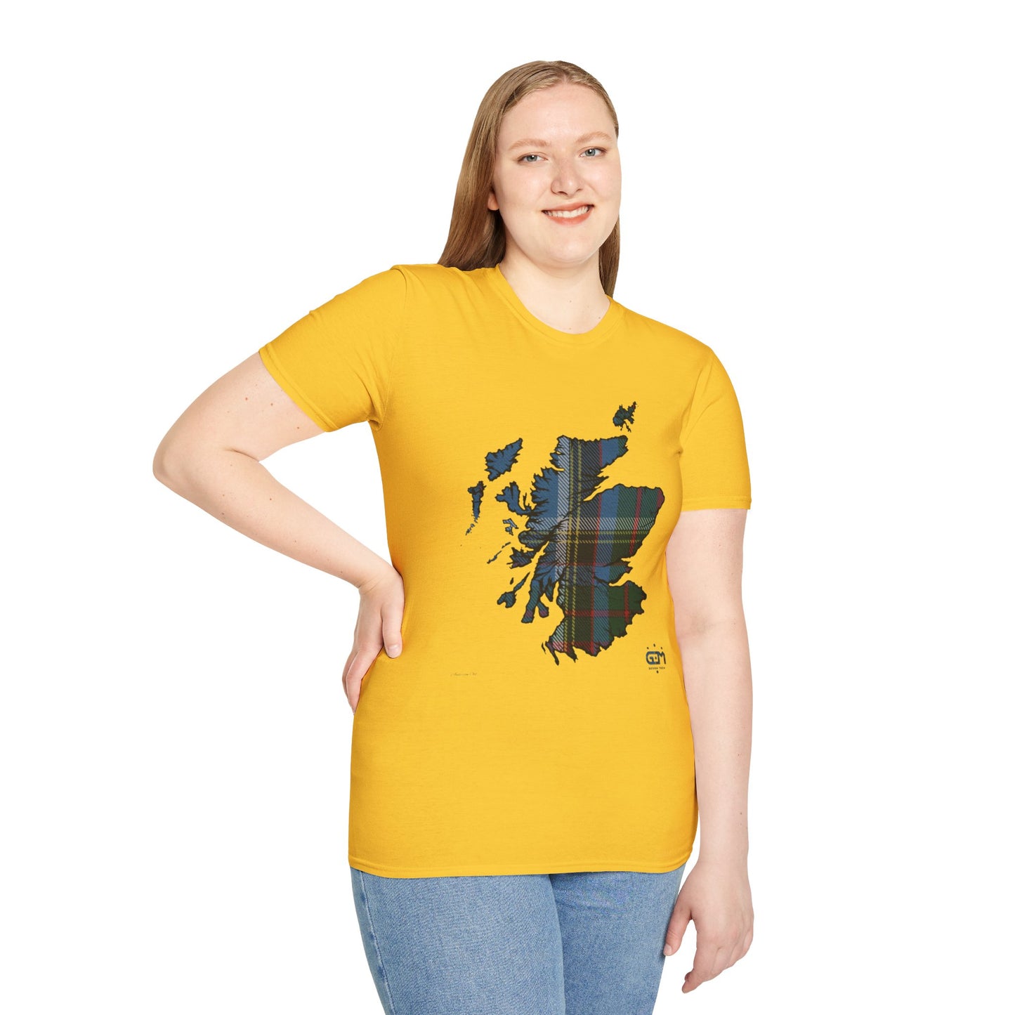 Tartan Scotland Map Softstyle Unisex T-Shirt - Anderson Old Tartan Tee