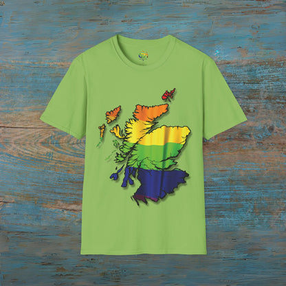 Scotland Is Proud Flag Map Unisex T-Shirt, Various Colours