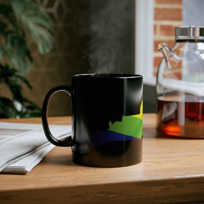 Edinburgh Castle Pride Flag Art Mug, Black