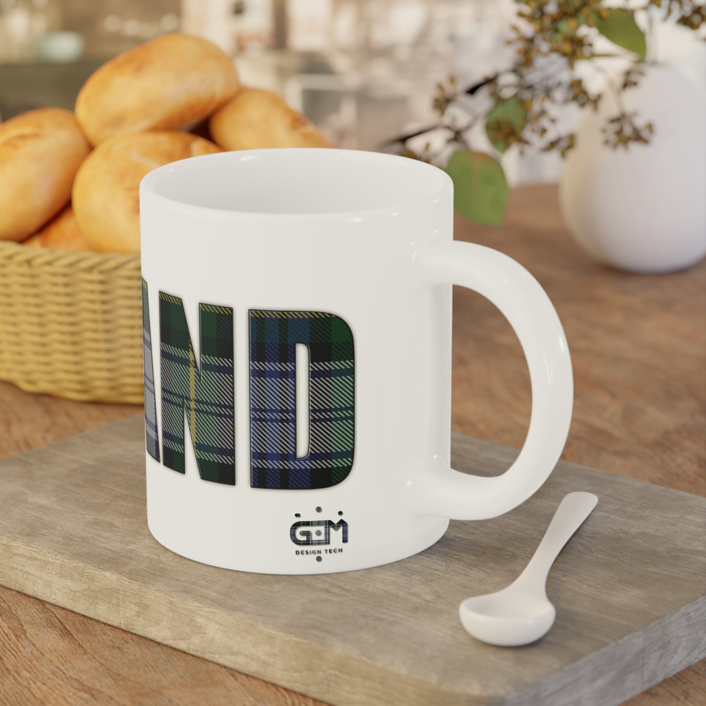 Scotland Tartan Mug - Gordon Dress Tartan, Various Sizes