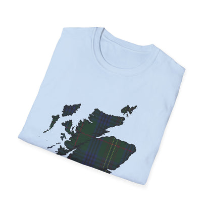 Tartan Ecosse Carte Softstyle T-Shirt Unisexe - Kennedy Tartan Tee 