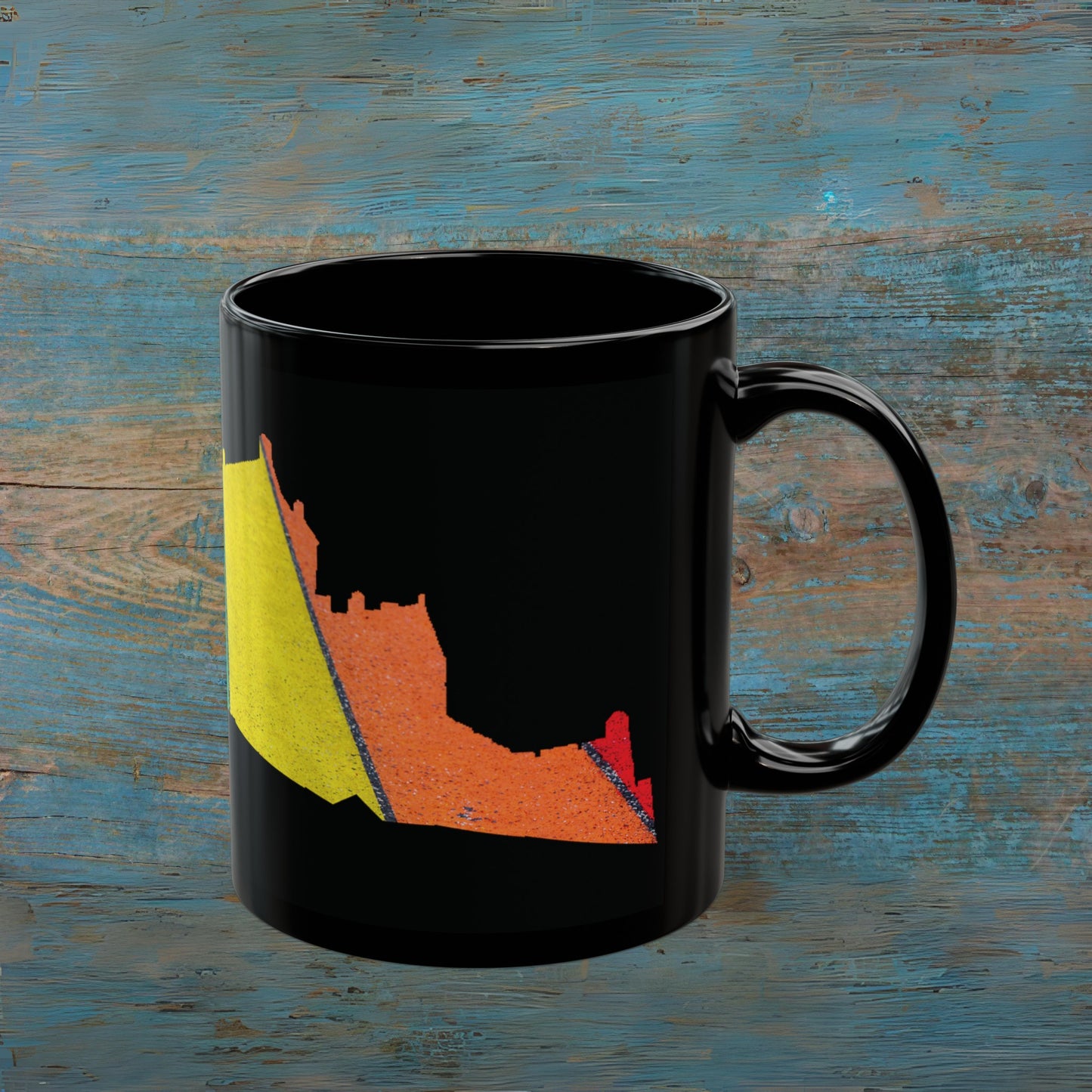 Edinburgh Castle Pride Road Art Mug, Black