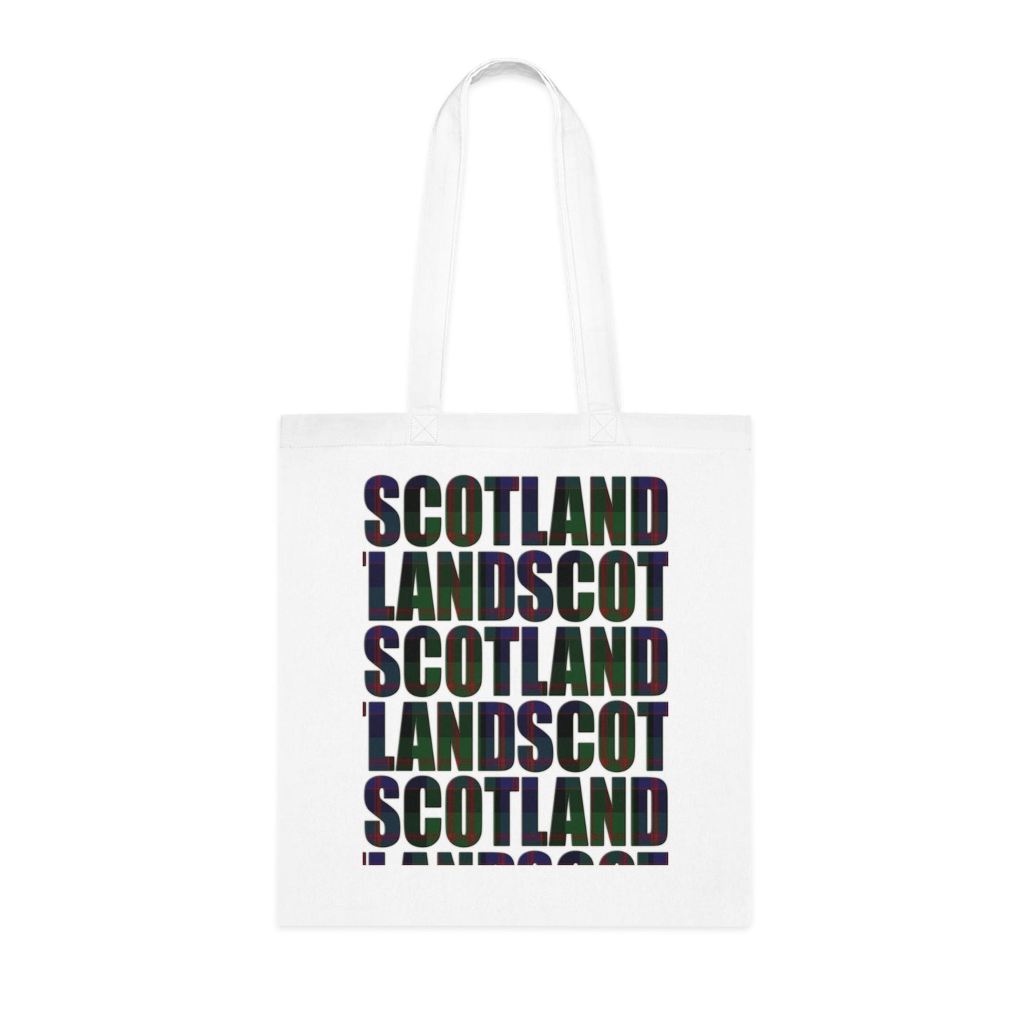 Reversible Scotland Tartan Map Cotton Tote Bag - MacDonald Tartan