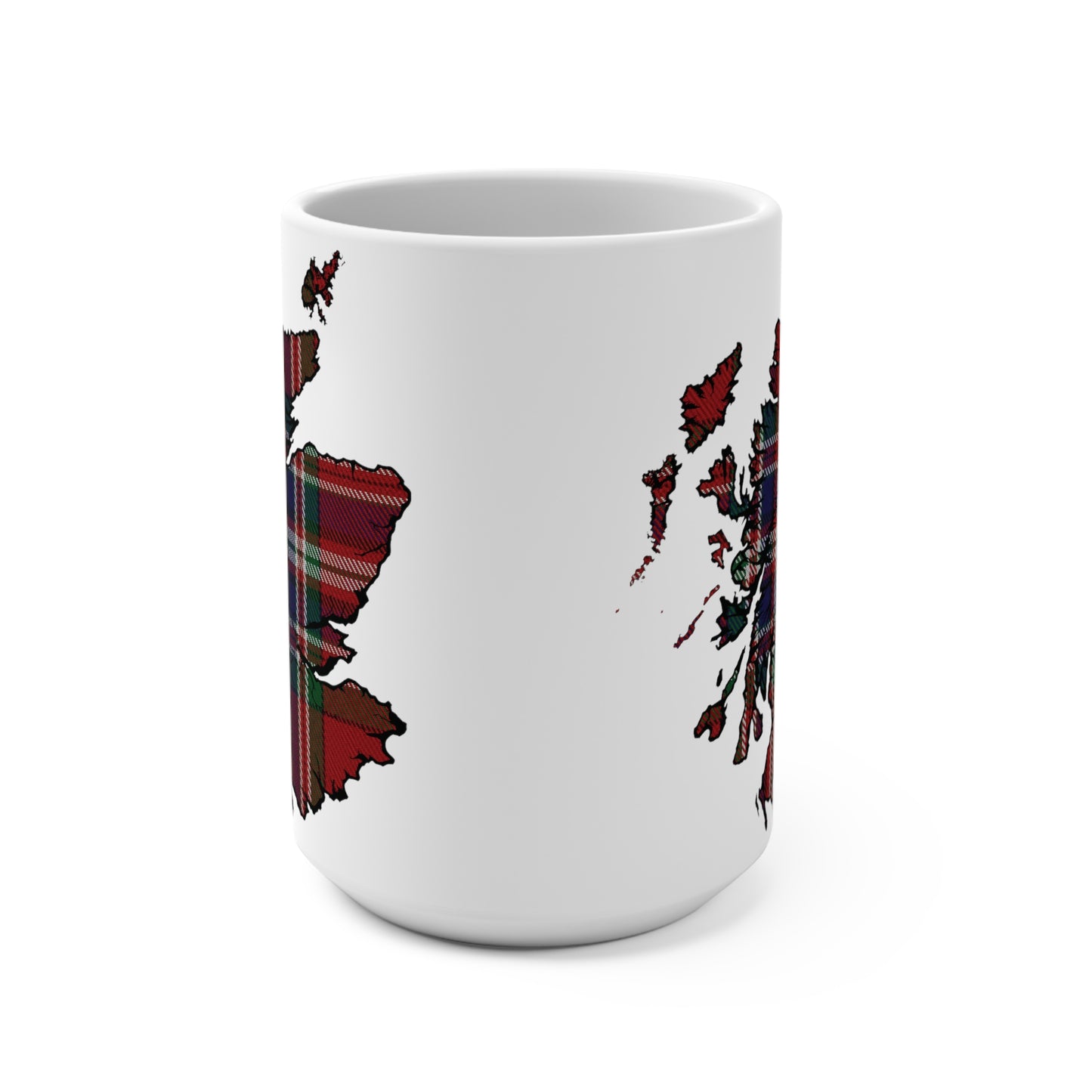 Scotland Map Mug 15oz, MacFarlane Tartan