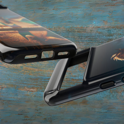 Kelpies Northern Lights Art Phone Case, Scotland, Google