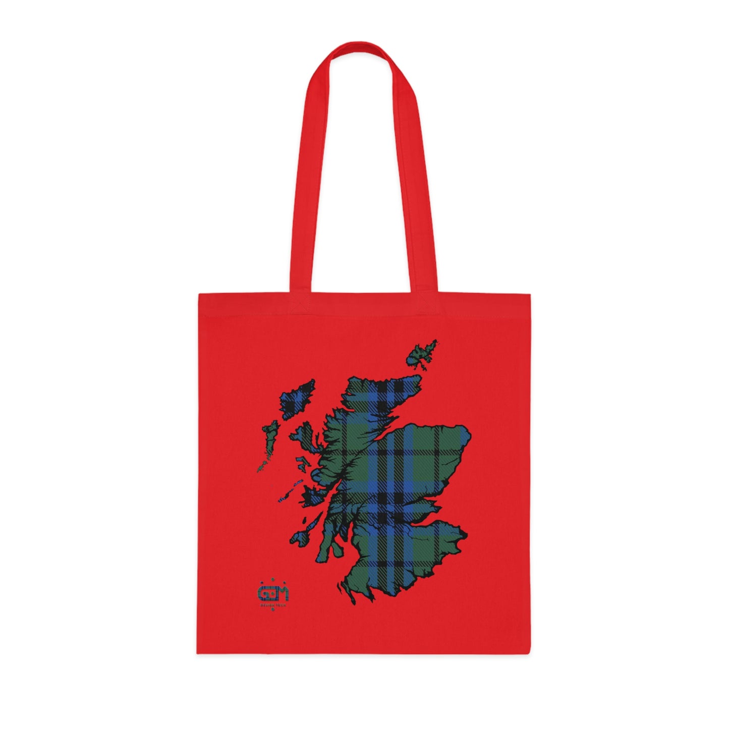 Reversible Scotland Tartan Map Cotton Tote Bag - Keith Tartan