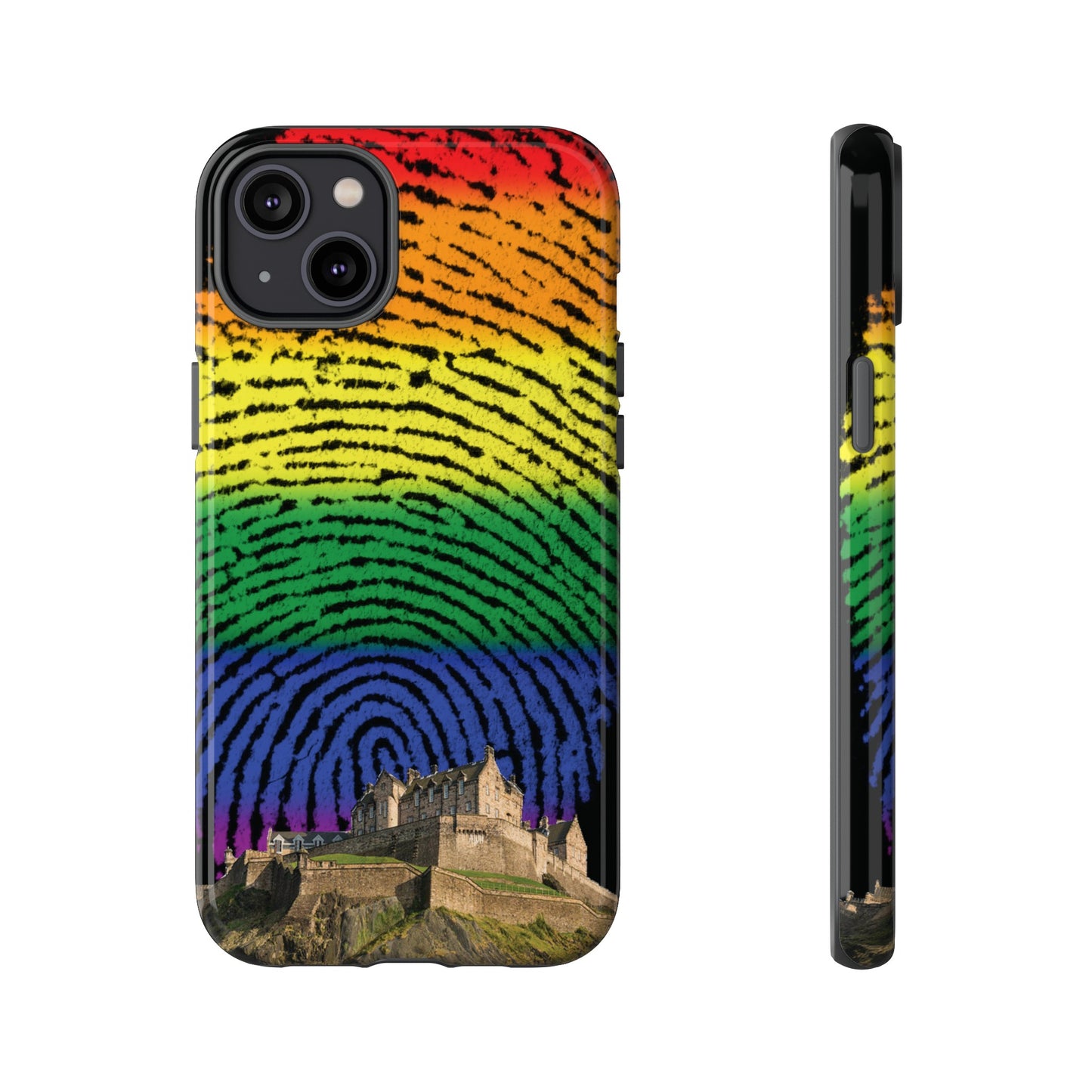 Edinburgh Castle Pride Phone Case - Fingerprint, Various