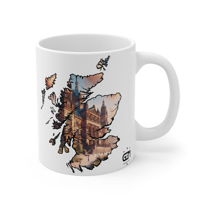 Scotland Map Mug 11oz, Kelvingrove Art Gallery & Museum, Glasgow