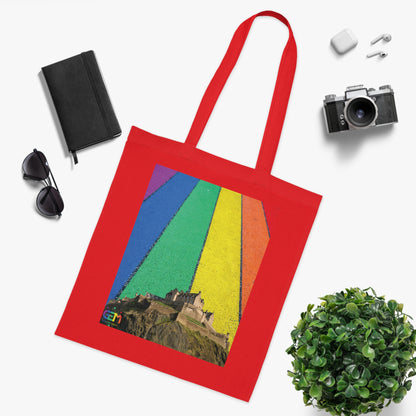 Edinburgh Castle Pride Road Sky Cotton Tote Bag