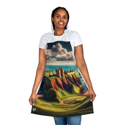 Dunnottar Castle - Stonehaven Apron, Scottish Cooking Apparel, Chef Accessory