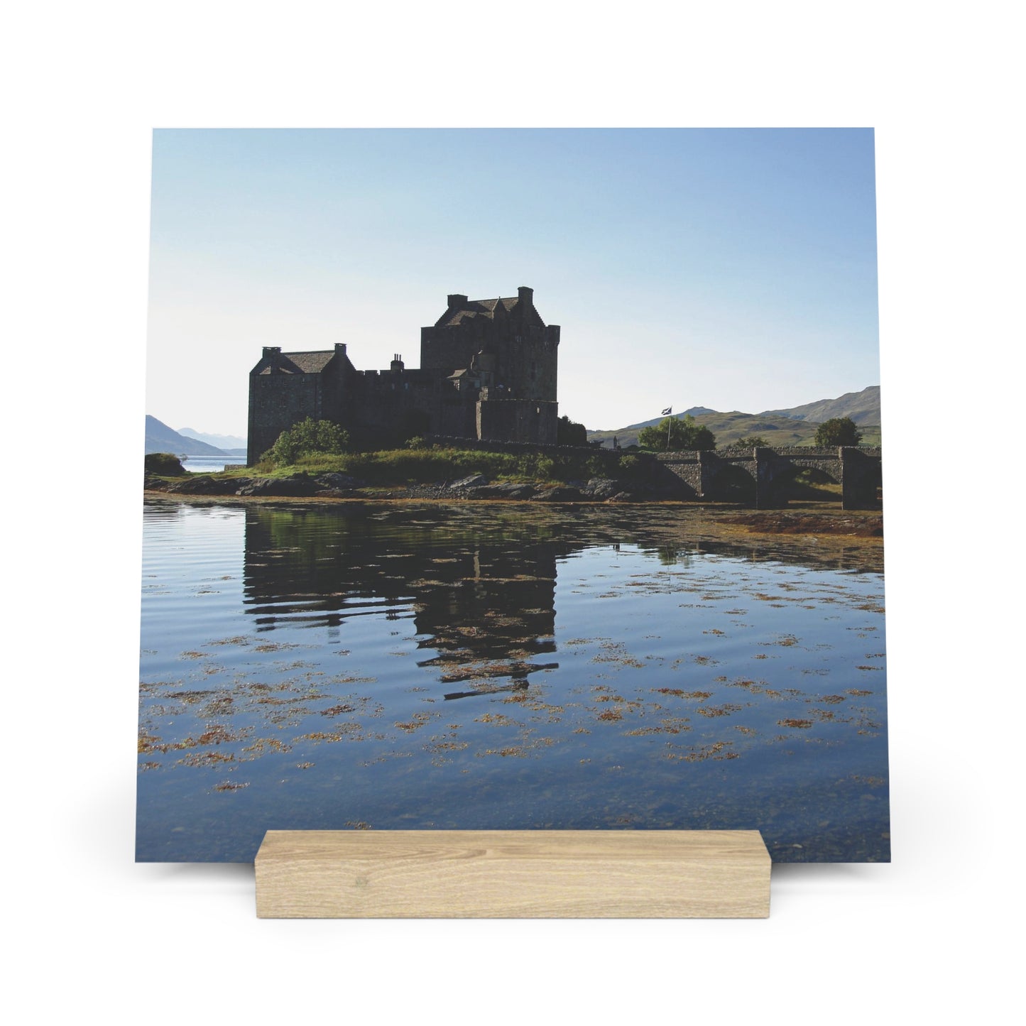 Photo Collection Gallery Stand Eilean Donan Castle, Oak Picture Stand, Scotland Art, Scenery, Landmarks, Various Sizes