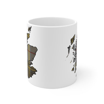 Scotland Map Mug 11oz, Buchanan Dress Tartan