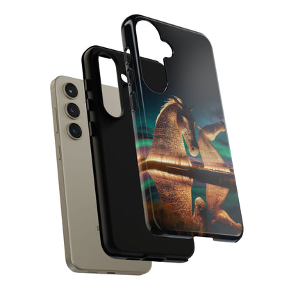 Kelpies Northern Lights Art Phone Case, Scotland, Samsung