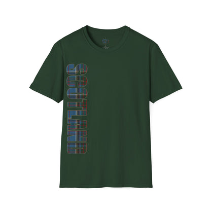 Scotland Lettering Anderson Old Tartan Softstyle T-Shirt, Unisex Tee, Various Colours