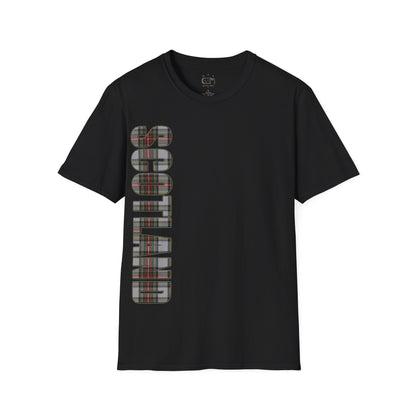 Scotland Lettering Stewart Dress Tartan Softstyle T-Shirt, Unisex Tee, Various Colours