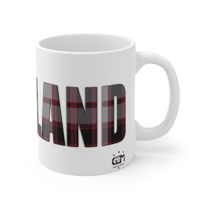 Scotland Tartan Mug - MacPherson, Coffee Cup, Tea Cup, Scotland, White