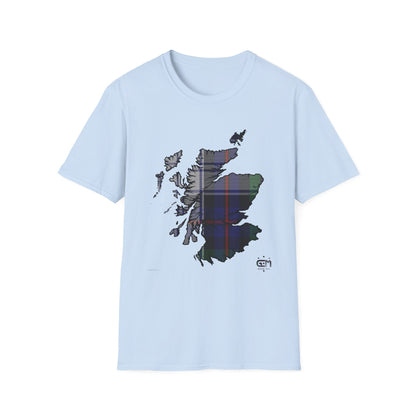 Tartan Ecosse Carte Softstyle T-Shirt Unisexe - Argyle Dress Tartan Tee 