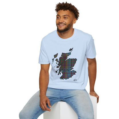 Tartan Ecosse Carte Softstyle T-Shirt Unisexe - Anderson Tartan Tee 