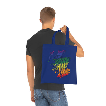 Scotland Pride Fingerprint Clan Map Cotton Tote Bag