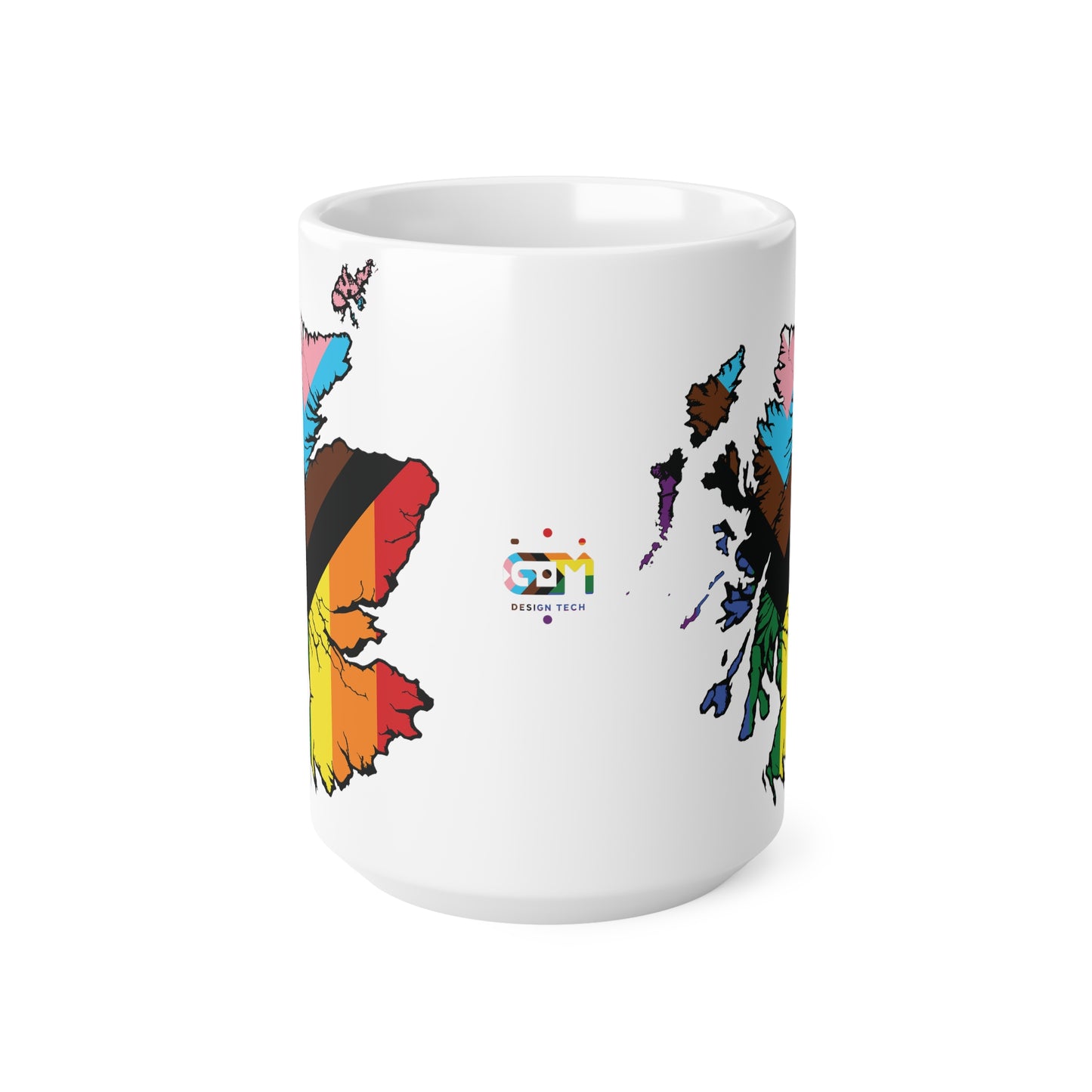 Scotland Map Pride Progress Mug, White