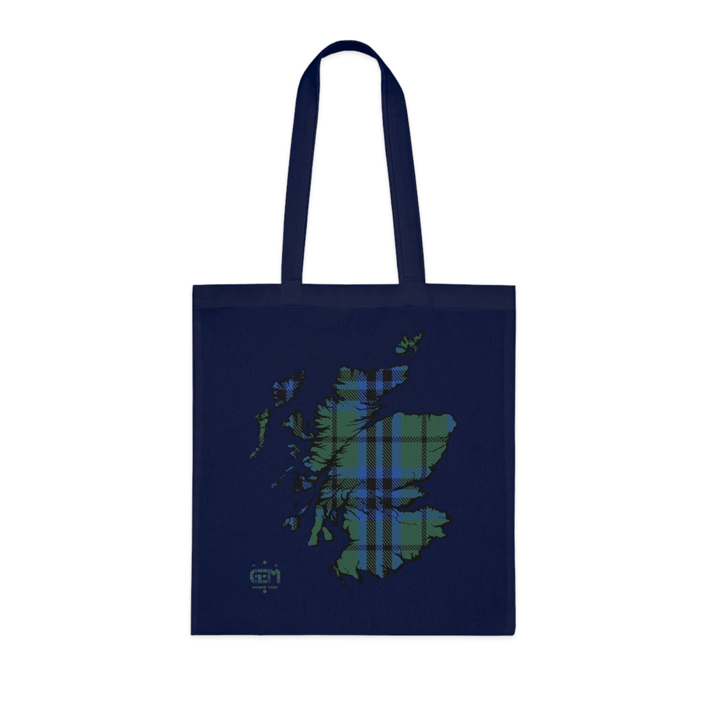 Reversible Scotland Tartan Map Cotton Tote Bag - Keith Tartan