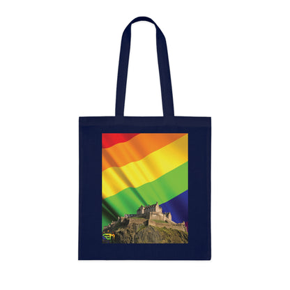 Edinburgh Castle Pride Flag Sky Cotton Tote Bag