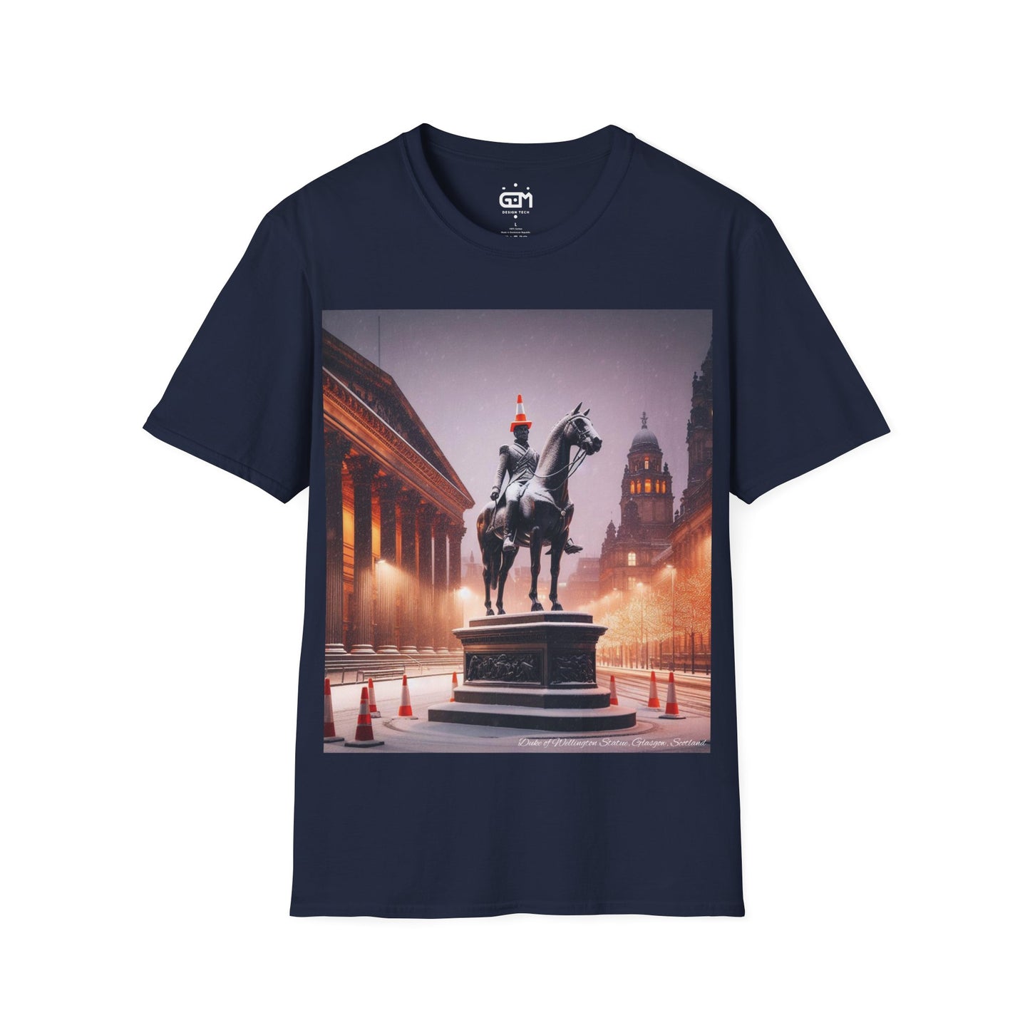 Glasgow Duke of Wellington Winter Softstyle T-Shirt, Unisex Tee, Scotland Shirt, Scottish Landmark, Nature, Scenery, Various Colours