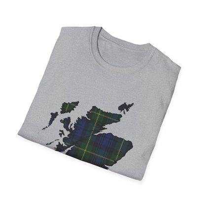 Tartan Ecosse Carte Softstyle T-Shirt Unisexe - Gordon Tartan Tee 