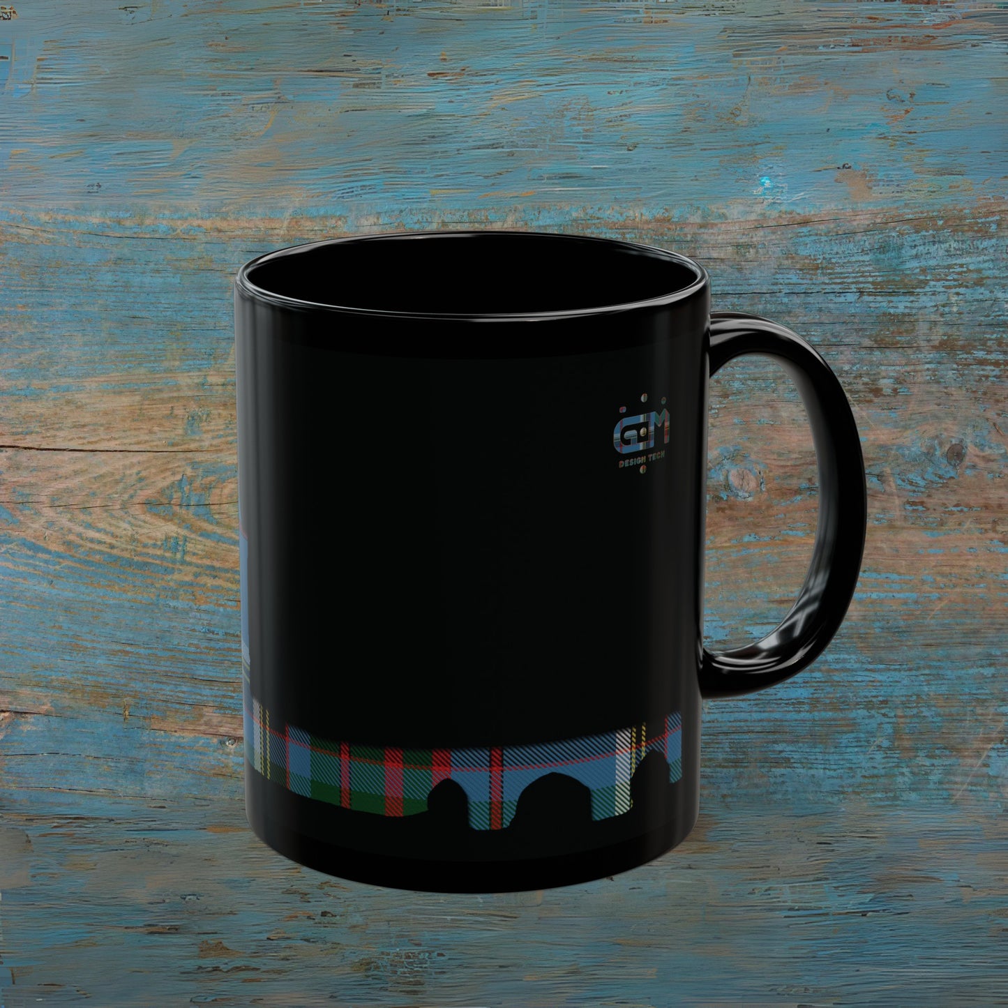 Tartan Eileen Donan Castle - Anderson Old Mug, Black