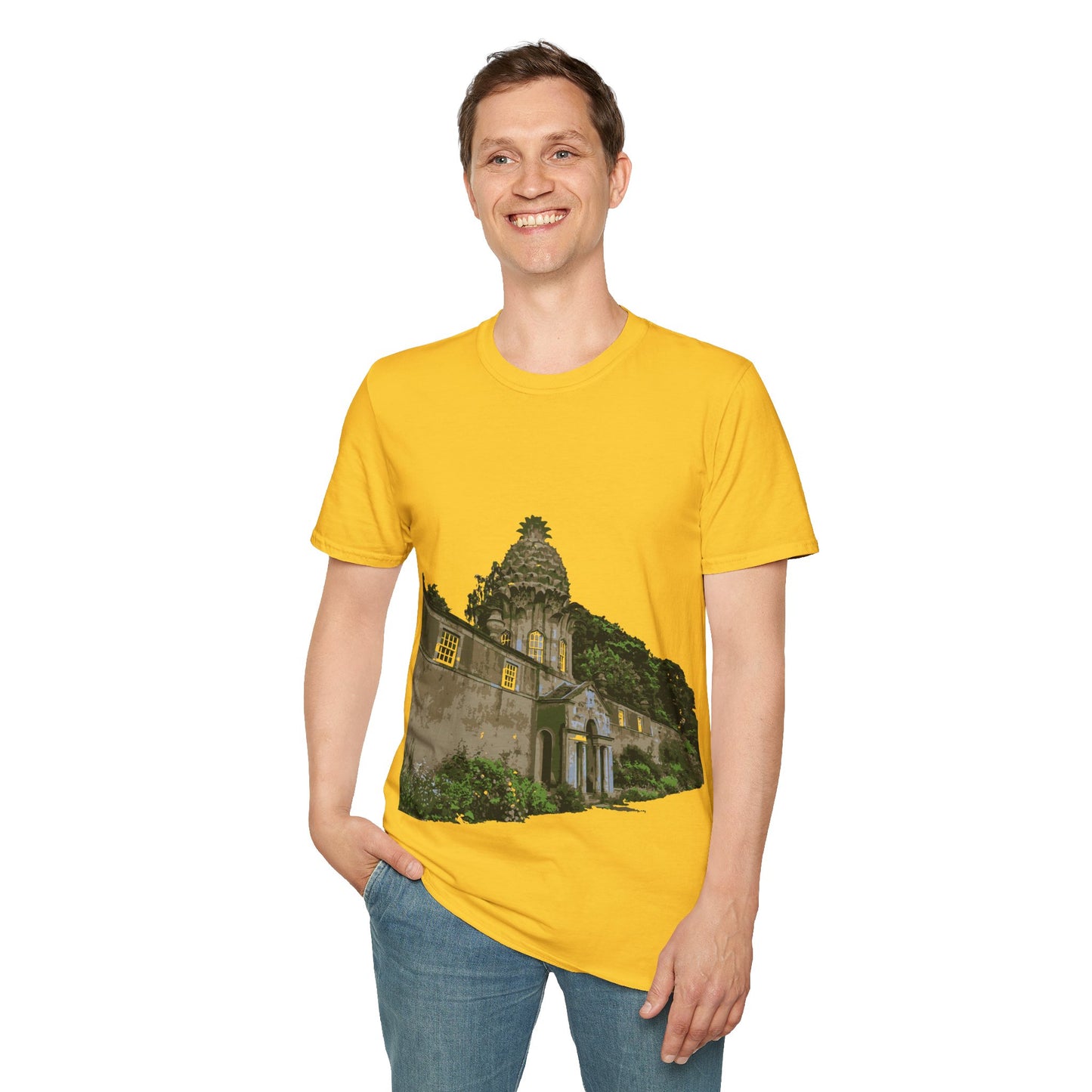 Dunmore Pineapple Artistic Softstyle T-Shirt, Unisex Tee, Scotland Shirt, Various Colours