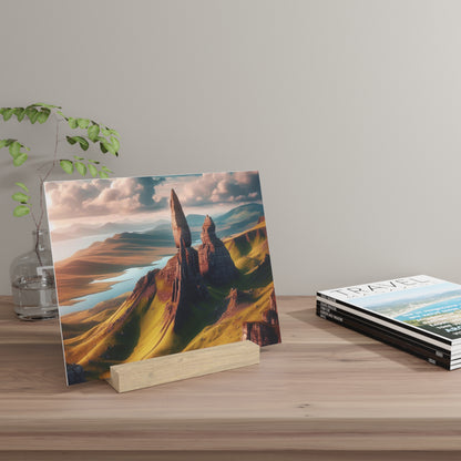 Summer Collection Gallery Stand Old Man of Storr Isle of Skye, Oak Picture Stand, Scotland Art, Scenery, Landmarks, Various Sizes