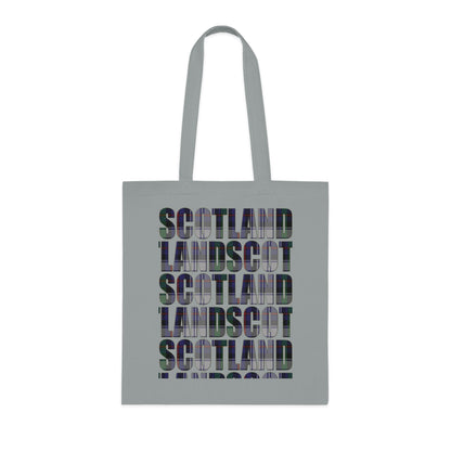 Reversible Scotland Tartan Map Cotton Tote Bag - Argyle Dress Tartan