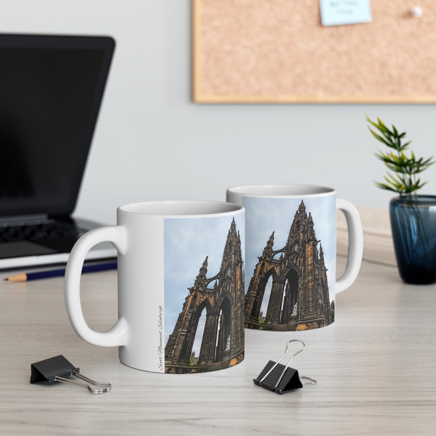 Scott Monument Photo Mug, Coffee Cup, Tea Cup, Scotland, White