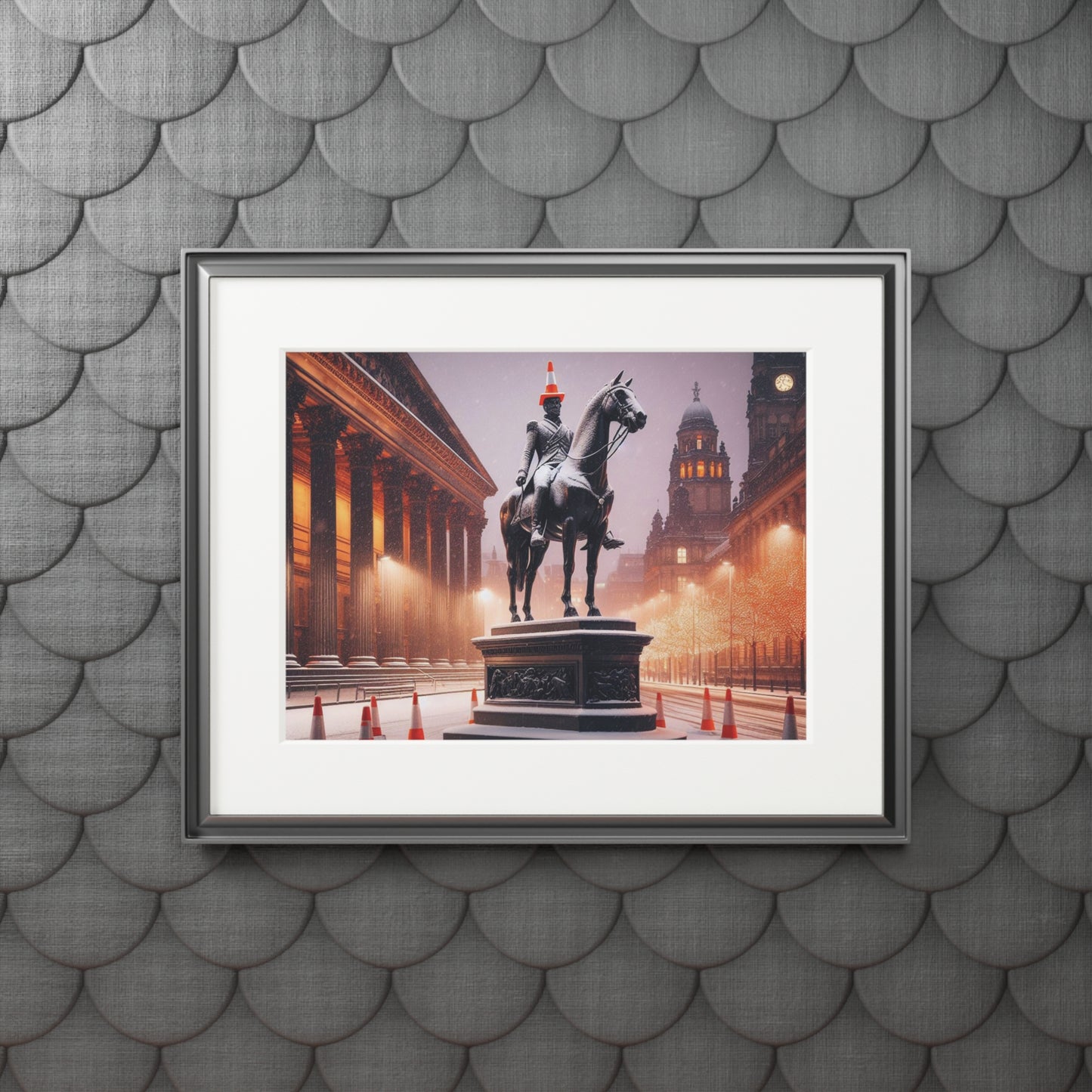 Glasgow's Duke Fine Art Print, Scotland Art, Paper Frame, Various Sizes, Horizontal